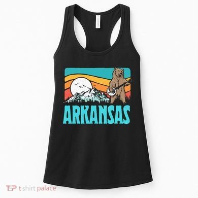 Arkansas Ozark Mountains Bluegrass Banjo Bear Women's Tank Top