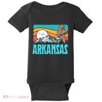 Arkansas Ozark Mountains Bluegrass Banjo Bear Baby Bodysuit thumb 0