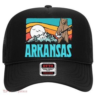 Arkansas Ozark Mountains Bluegrass Banjo Bear Hat