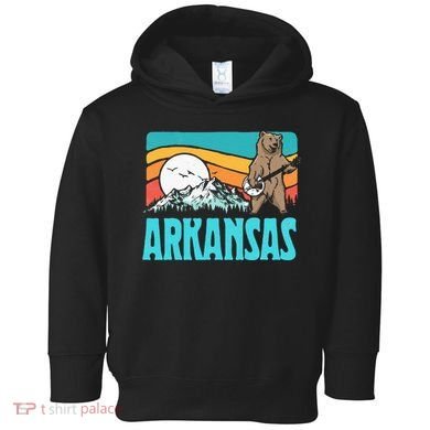 Arkansas Ozark Mountains Bluegrass Banjo Bear Toddler Hoodie