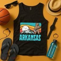 Arkansas Ozark Mountains Bluegrass Banjo Bear Tank Top thumb 4