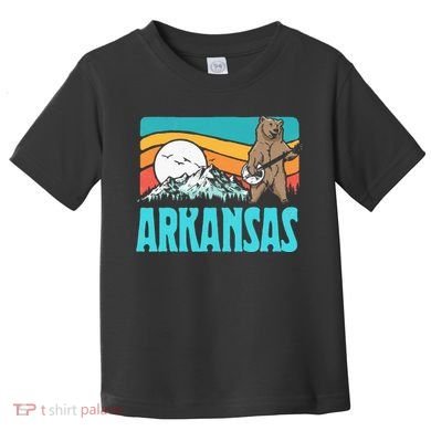 Arkansas Ozark Mountains Bluegrass Banjo Bear Toddler T-Shirt