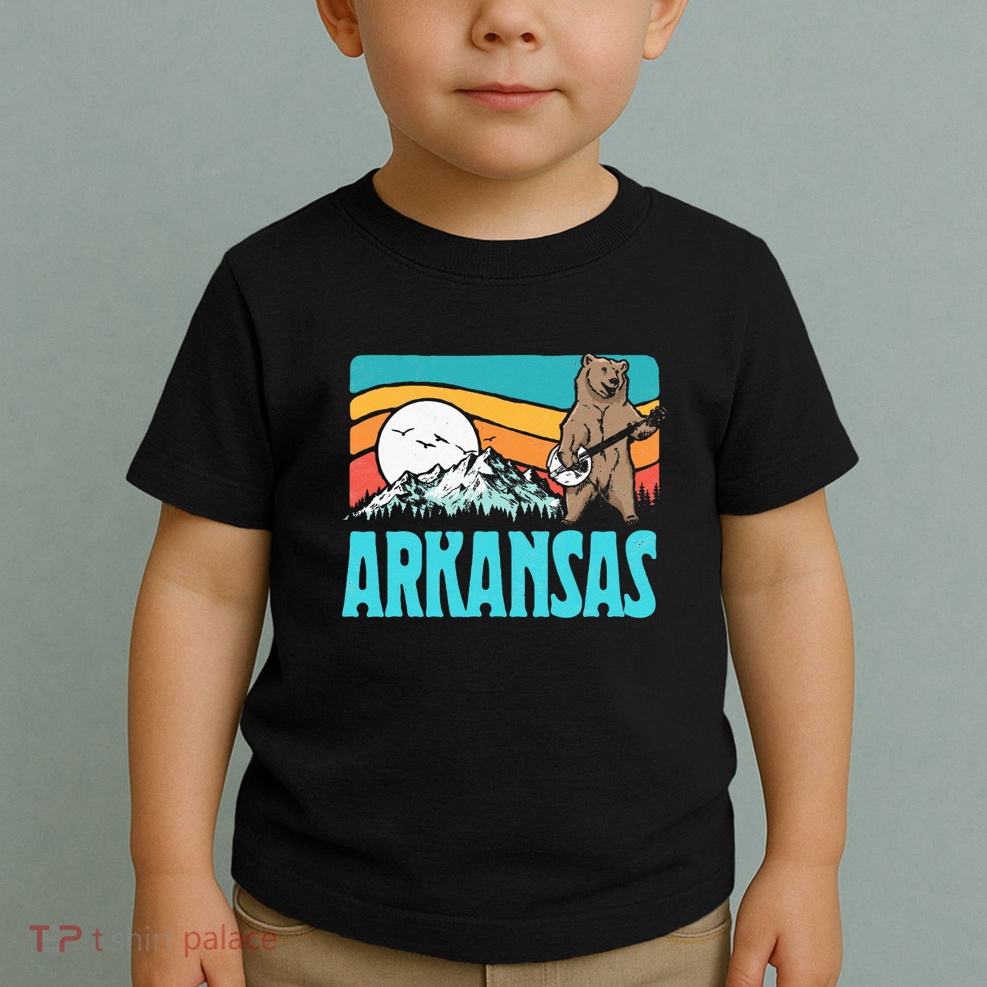 Arkansas Ozark Mountains Bluegrass Banjo Bear Toddler T-Shirt