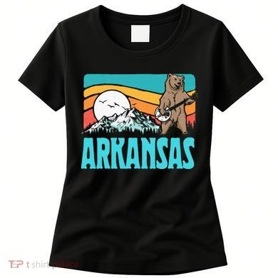 Arkansas Ozark Mountains Bluegrass Banjo Bear Women's T-Shirt