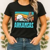 Arkansas Ozark Mountains Bluegrass Banjo Bear Women's T-Shirt thumb 2