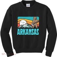 Arkansas Ozark Mountains Bluegrass Banjo Bear Kids Sweatshirt thumb 0