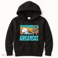 Arkansas Ozark Mountains Bluegrass Banjo Bear Kids Hoodie thumb 0