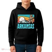 Arkansas Ozark Mountains Bluegrass Banjo Bear Kids Hoodie thumb 4