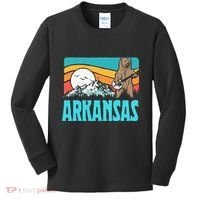 Arkansas Ozark Mountains Bluegrass Banjo Bear Kids Long Sleeve Shirt thumb 0