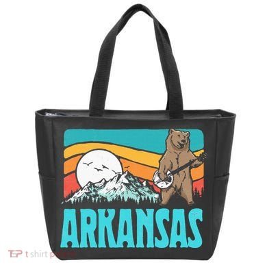 Arkansas Ozark Mountains Bluegrass Banjo Bear Tote Bag