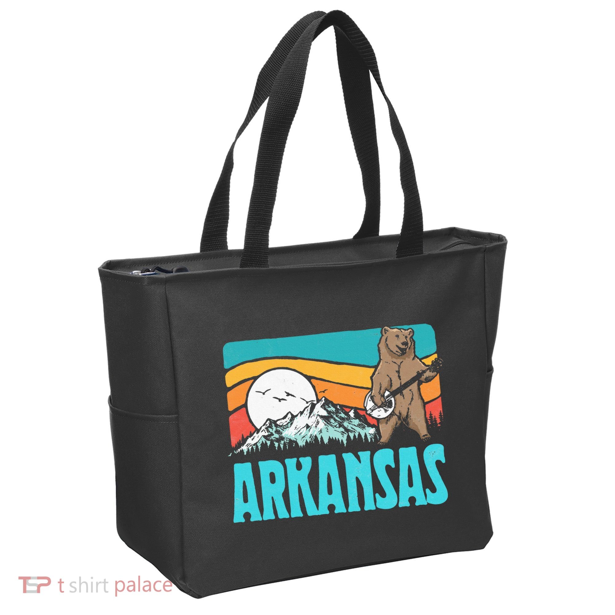 Arkansas Ozark Mountains Bluegrass Banjo Bear Tote Bag