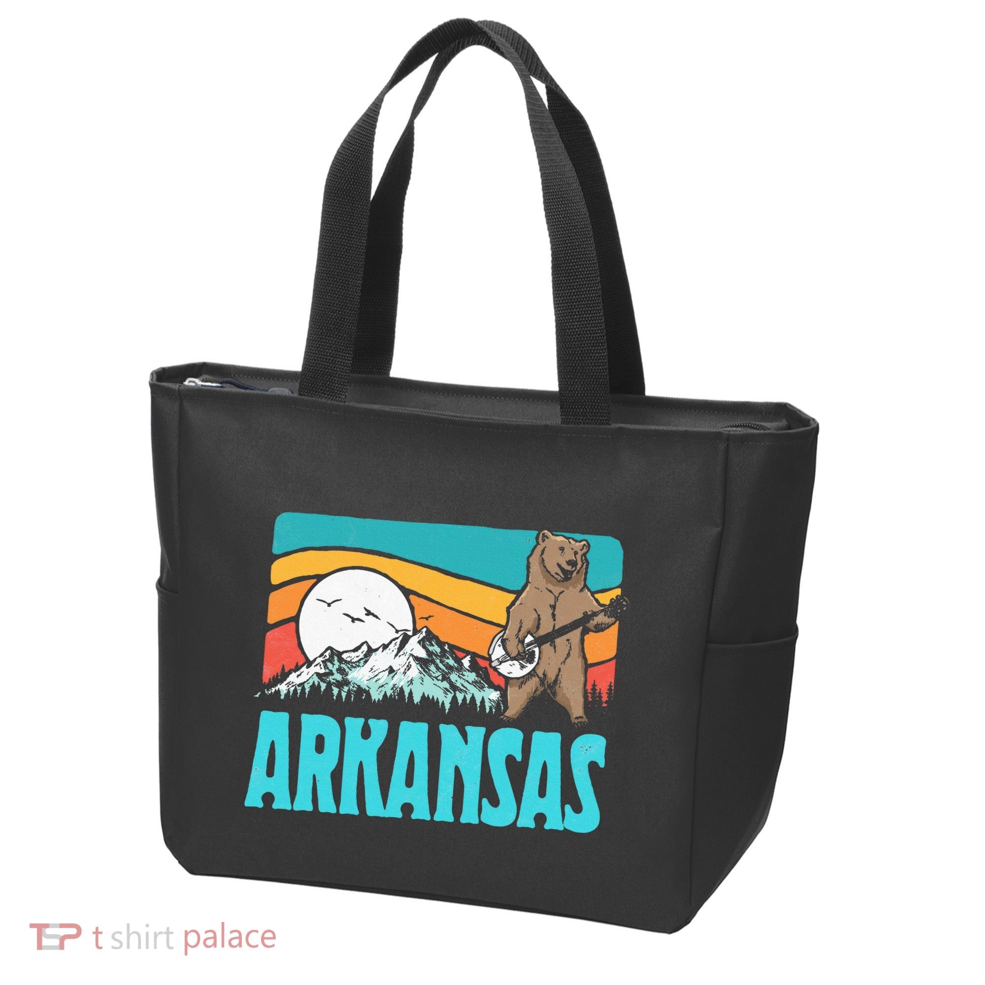 Arkansas Ozark Mountains Bluegrass Banjo Bear Tote Bag