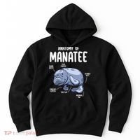 Anatomy Of Manatee Funny Sea Animal Chubby Manatee Lovers Hoodie thumb 0
