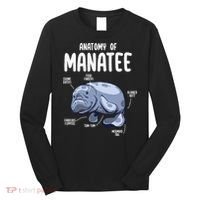 Anatomy Of Manatee Funny Sea Animal Chubby Manatee Lovers Long Sleeve Shirt thumb 0