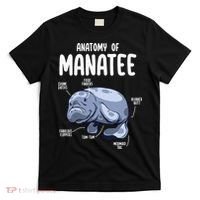 Anatomy Of Manatee Funny Sea Animal Chubby Manatee Lovers T-Shirt thumb 0