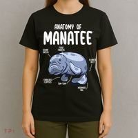Anatomy Of Manatee Funny Sea Animal Chubby Manatee Lovers T-Shirt thumb 4