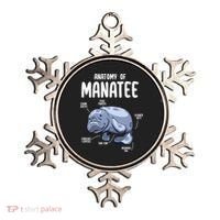 Anatomy Of Manatee Funny Sea Animal Chubby Manatee Lovers Ornament thumb 0