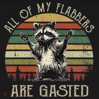 All Of My Flabbers Are Gasted Raccoon Backpack thumb 2