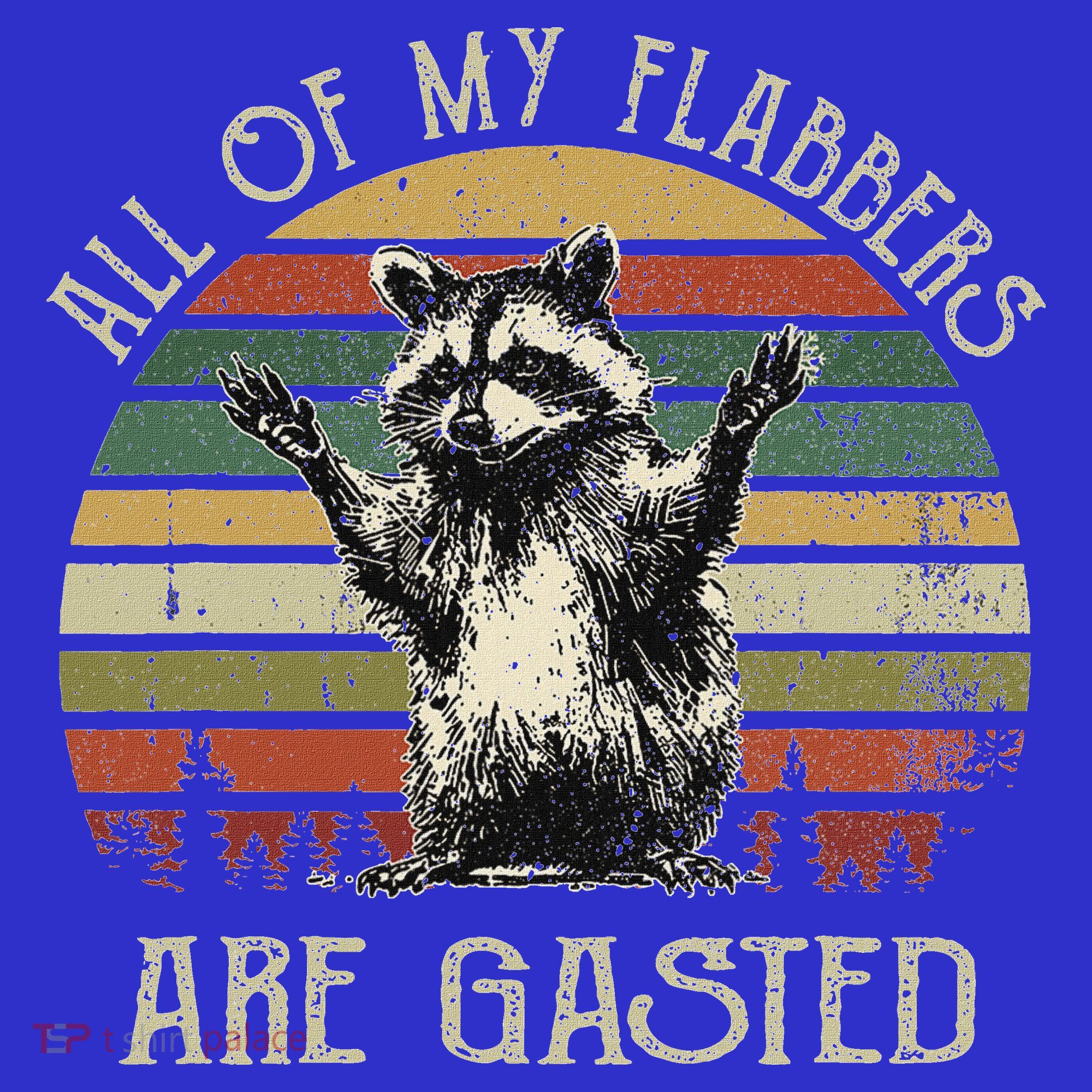 All Of My Flabbers Are Gasted Raccoon T-Shirt