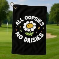 All Oopsies No Daisies Golf Towel thumb 1
