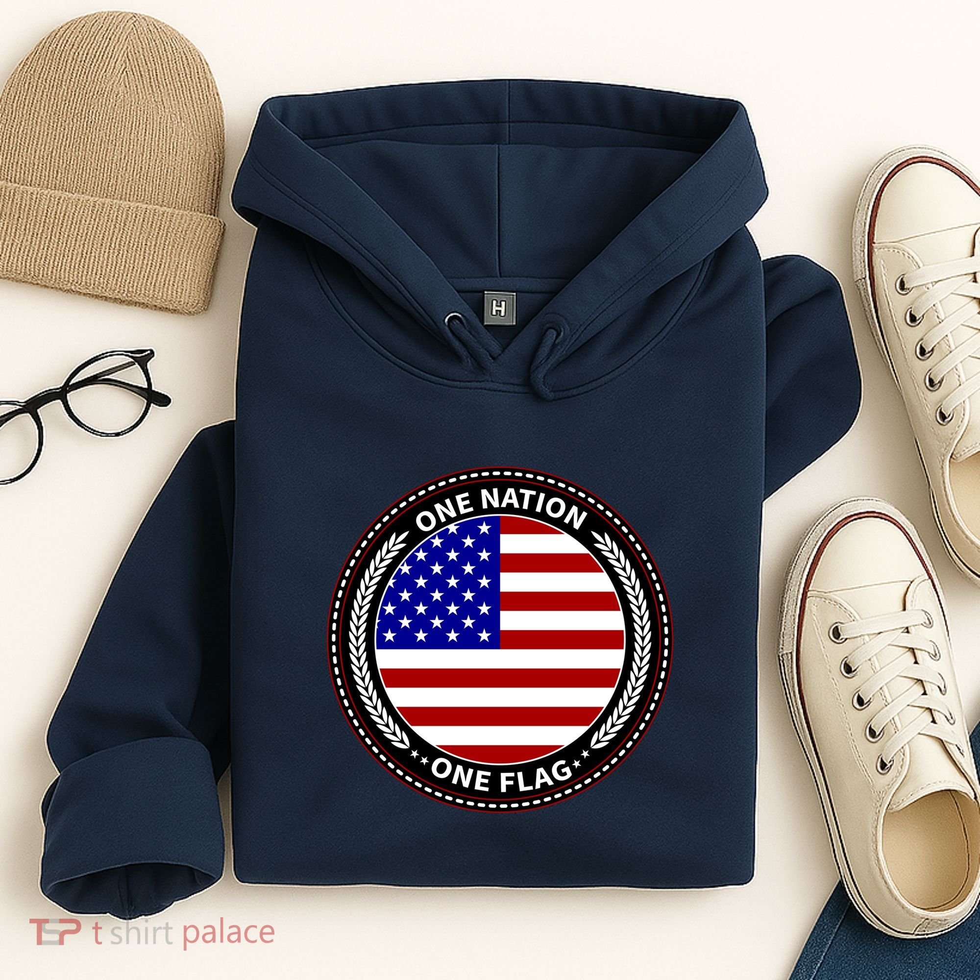 America One Nation One Flag Hoodie