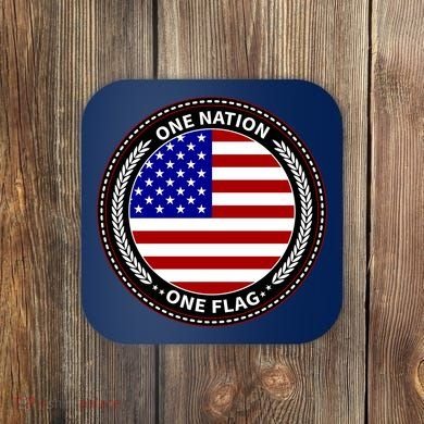 America One Nation One Flag Coaster