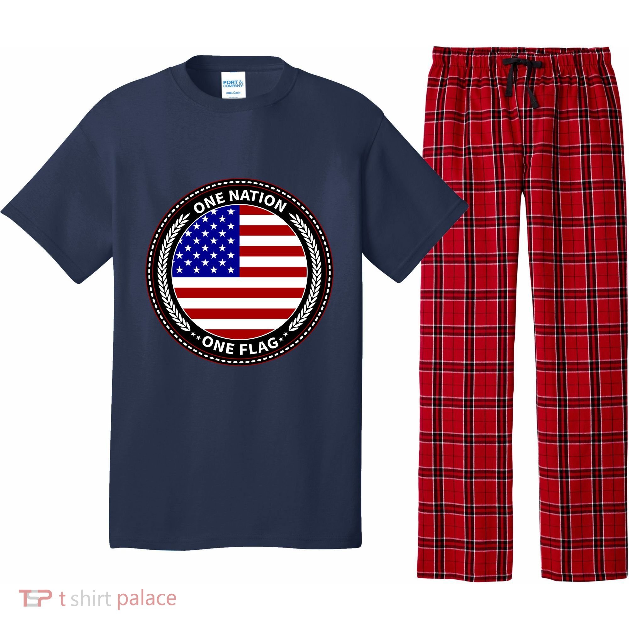 America One Nation One Flag Pajama Set