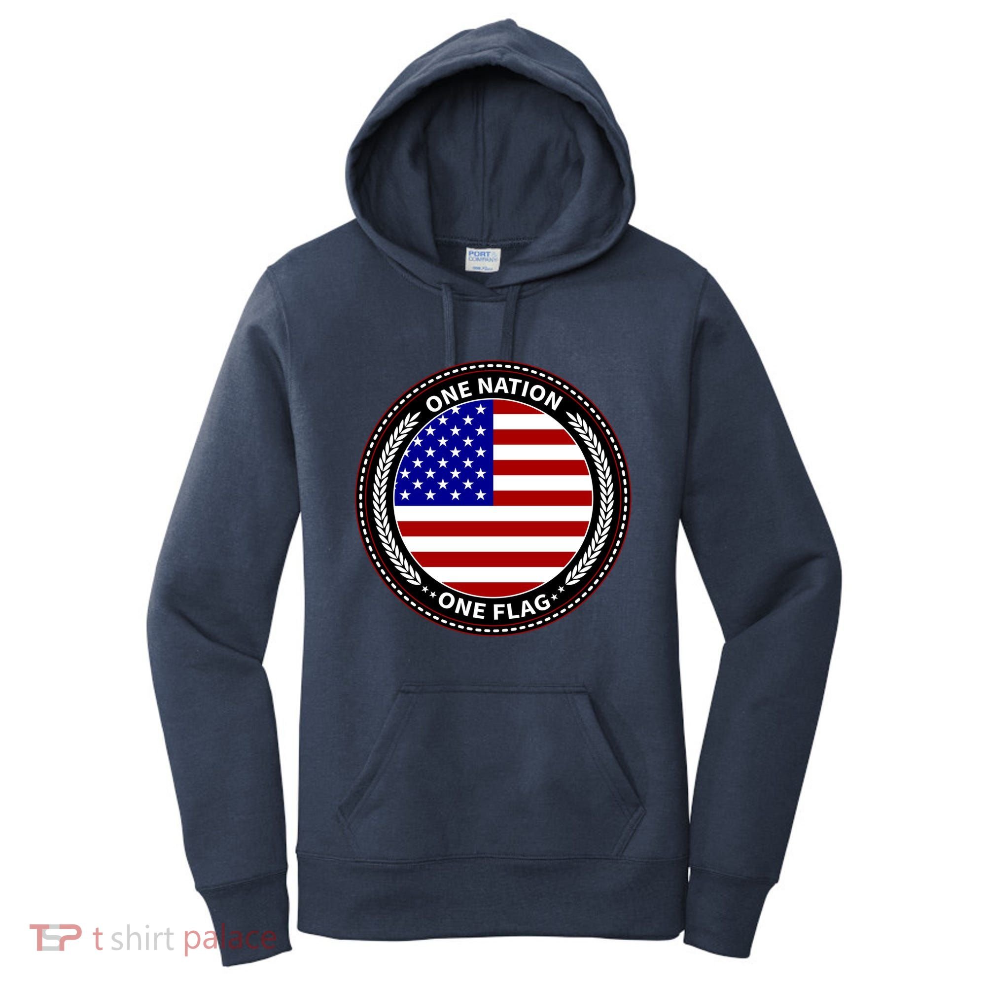 America One Nation One Flag Women's Hoodie