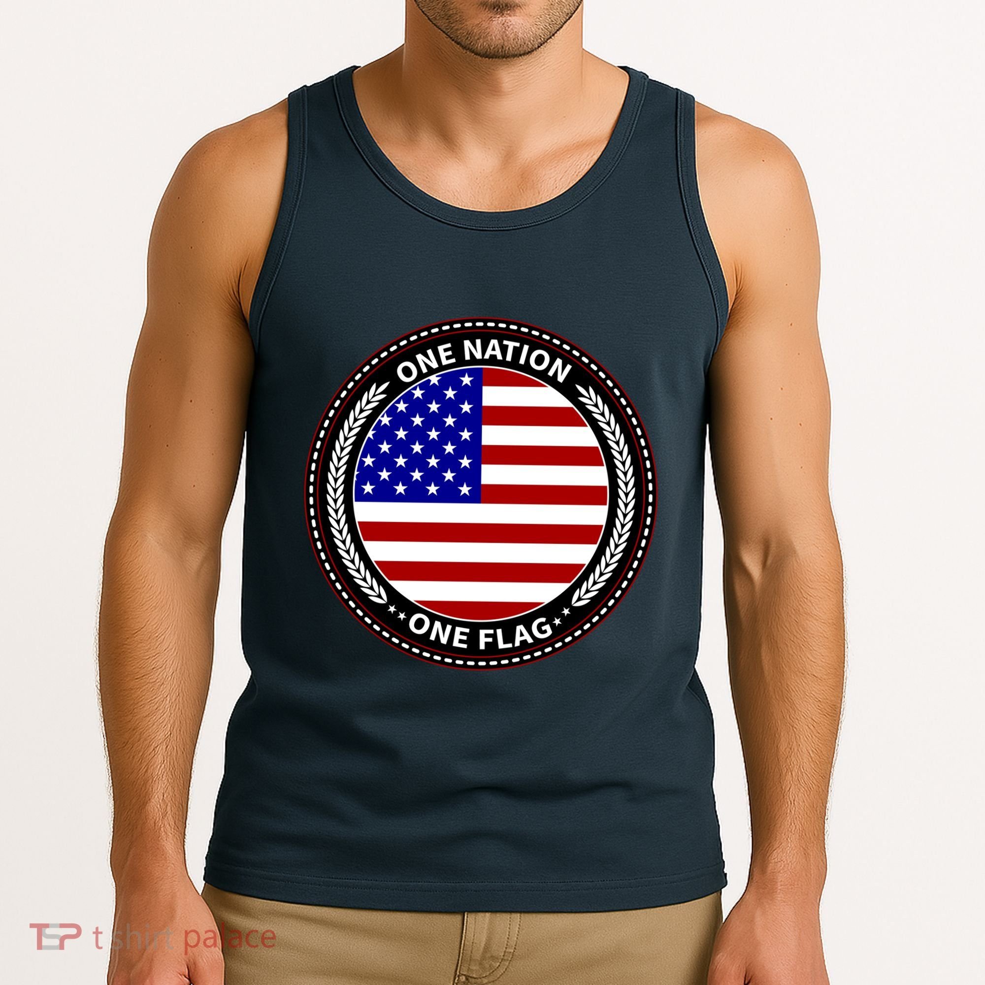 America One Nation One Flag Tank Top