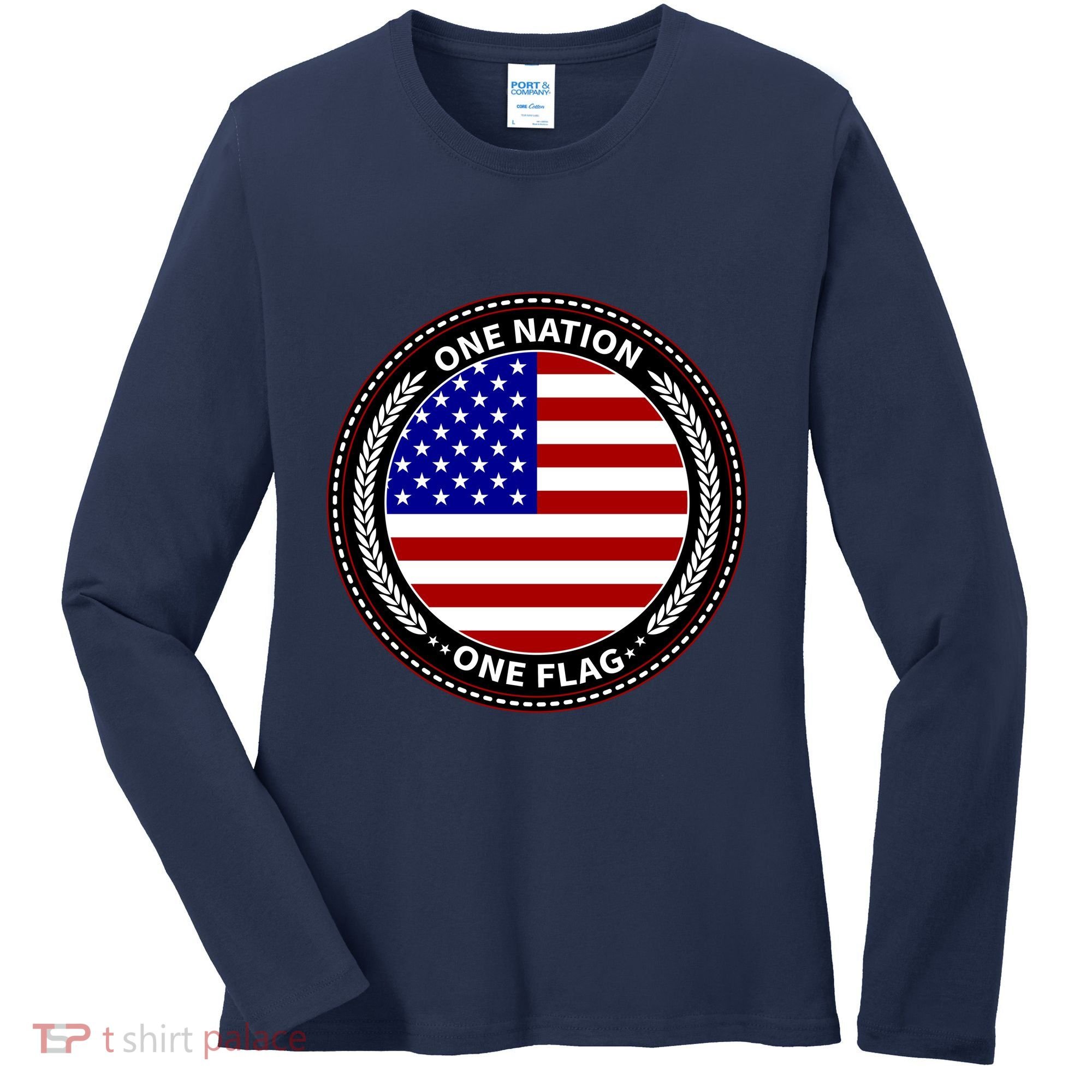 America One Nation One Flag Women's Long Sleeve Shirt