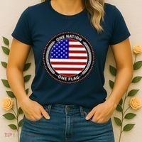 America One Nation One Flag Women's T-Shirt thumb 2