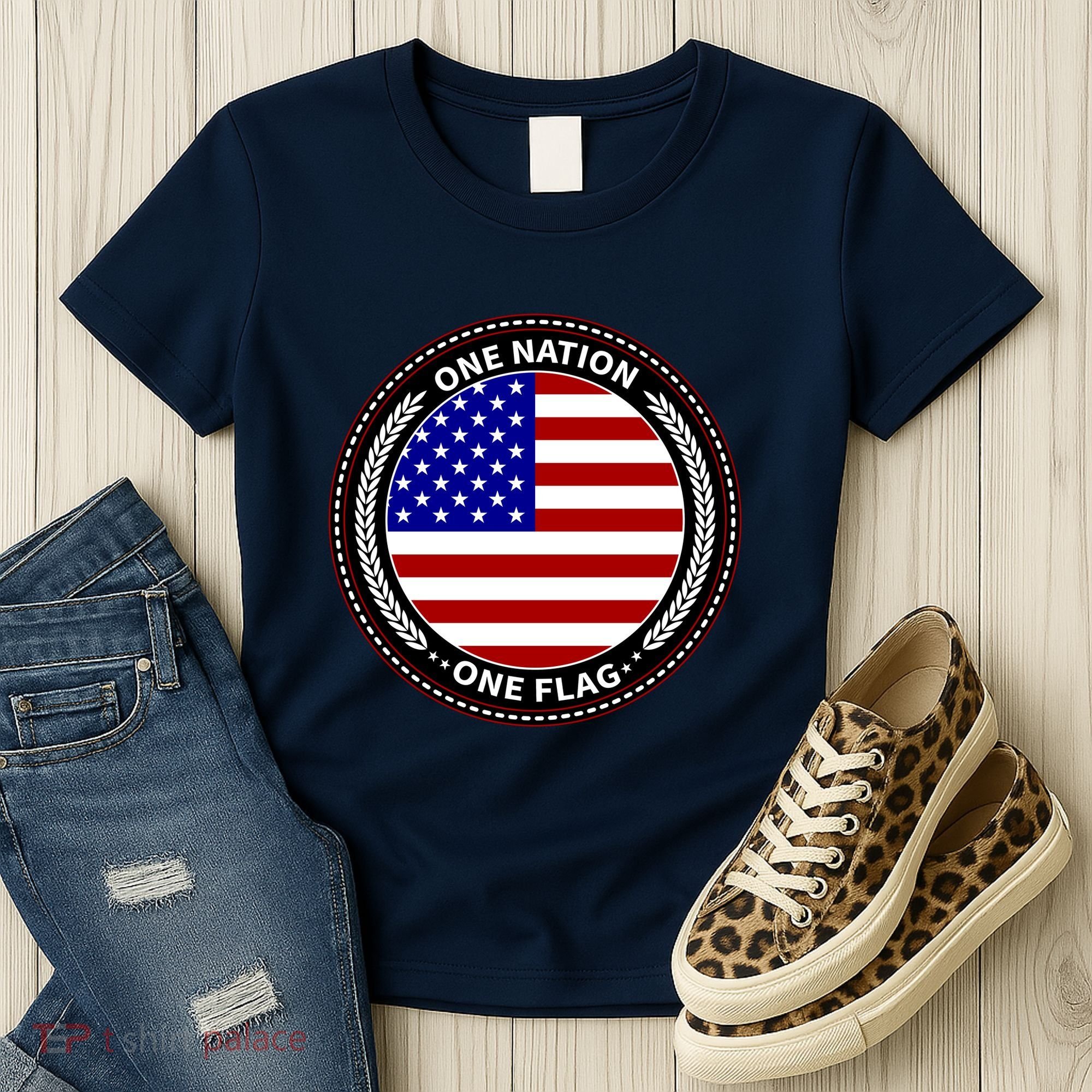 America One Nation One Flag Women's T-Shirt