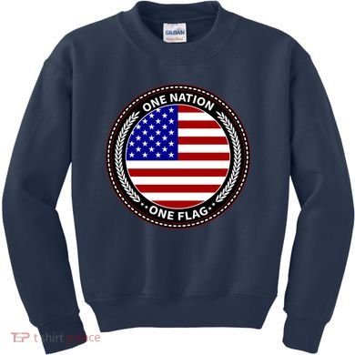 America One Nation One Flag Kids Sweatshirt