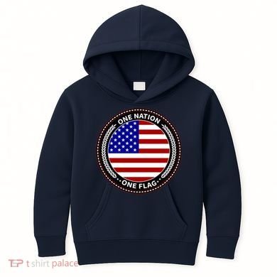 America One Nation One Flag Kids Hoodie
