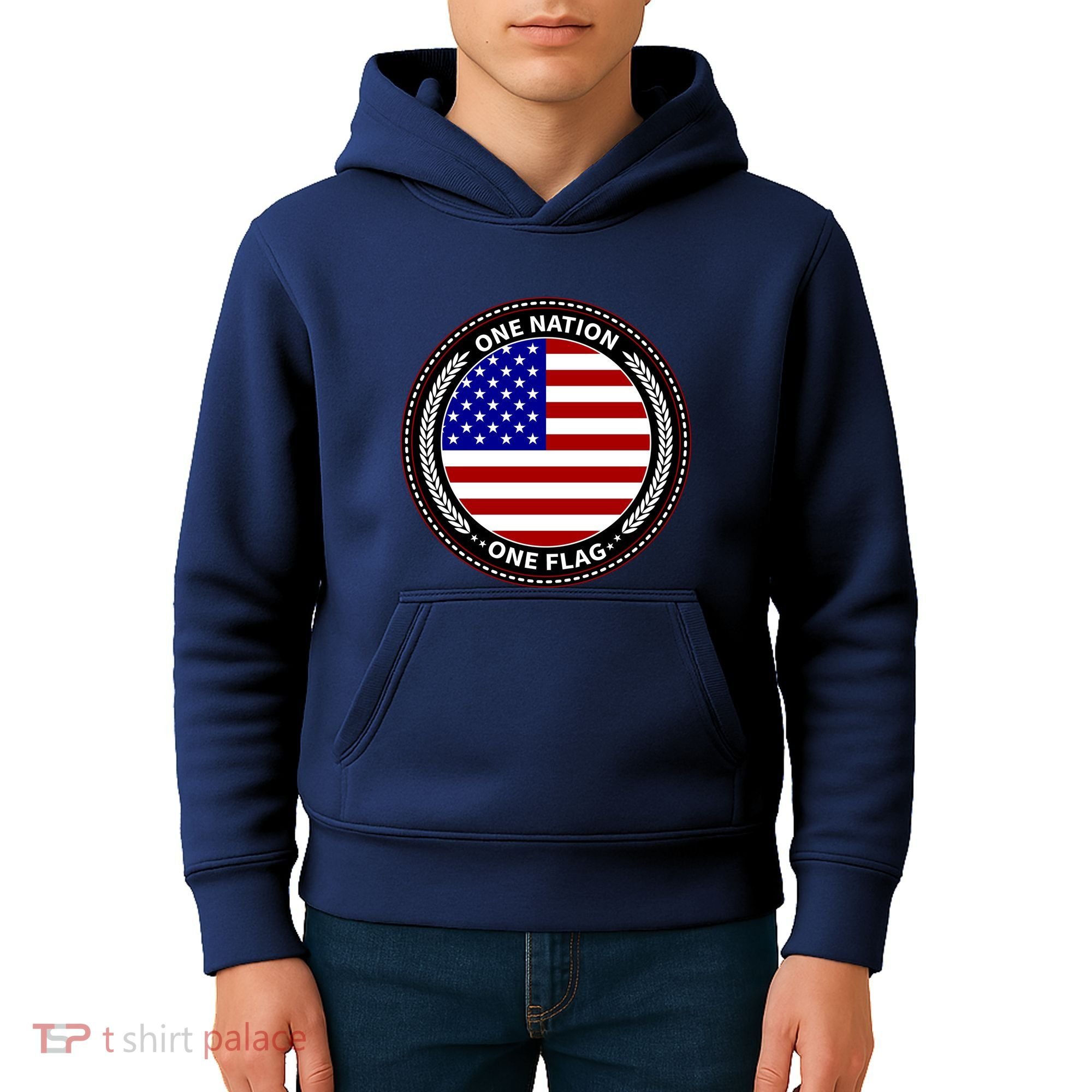 America One Nation One Flag Kids Hoodie