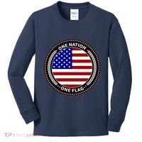 America One Nation One Flag Kids Long Sleeve Shirt thumb 0