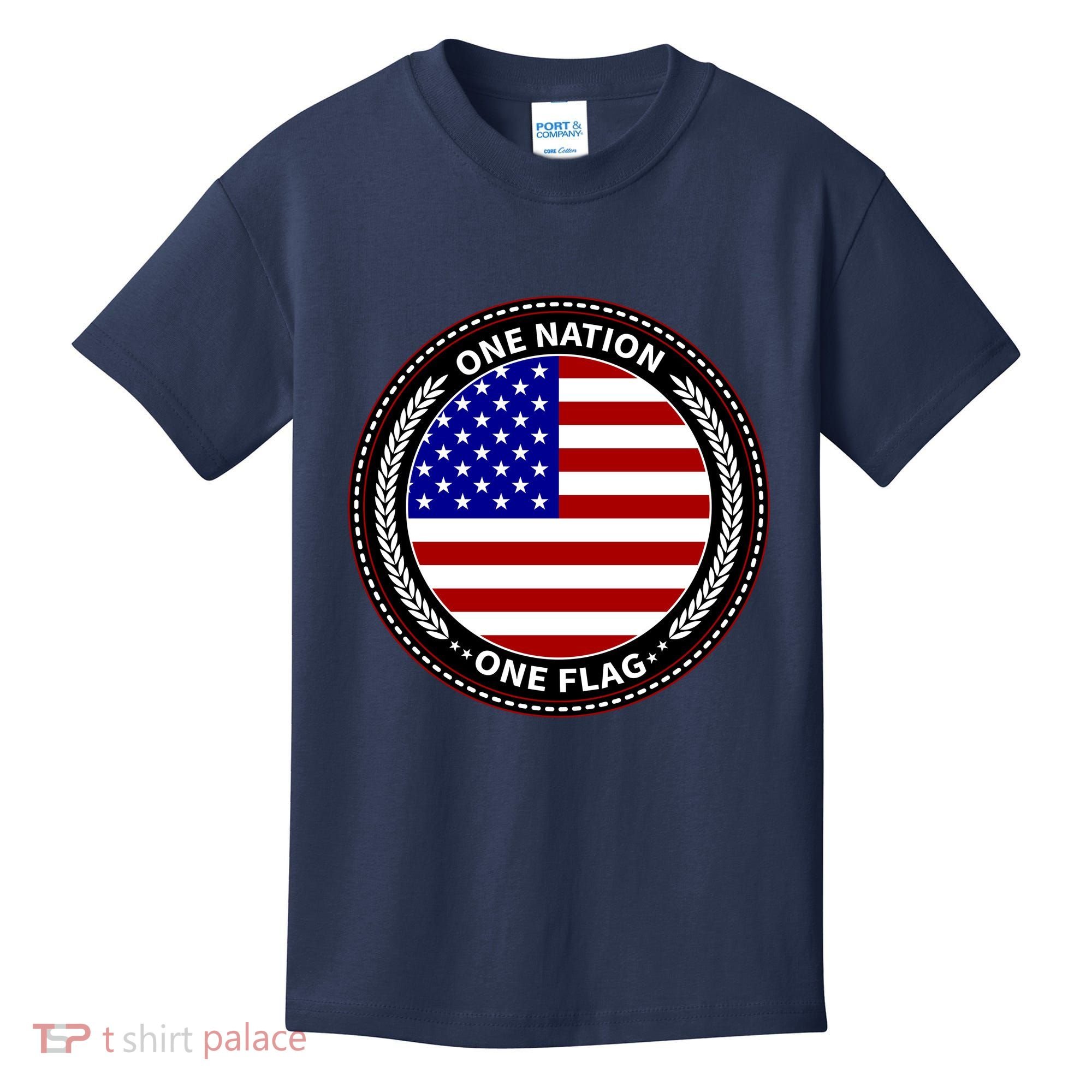 America One Nation One Flag Kids T-Shirt