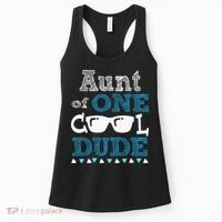 Aunt Of One Cool Dude Funny Birthday Boy Cool Women's Tank Top thumb 0