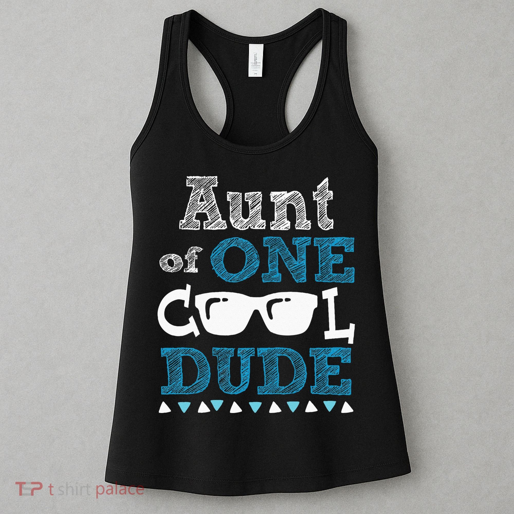 Aunt Of One Cool Dude Funny Birthday Boy Cool Women's Tank Top