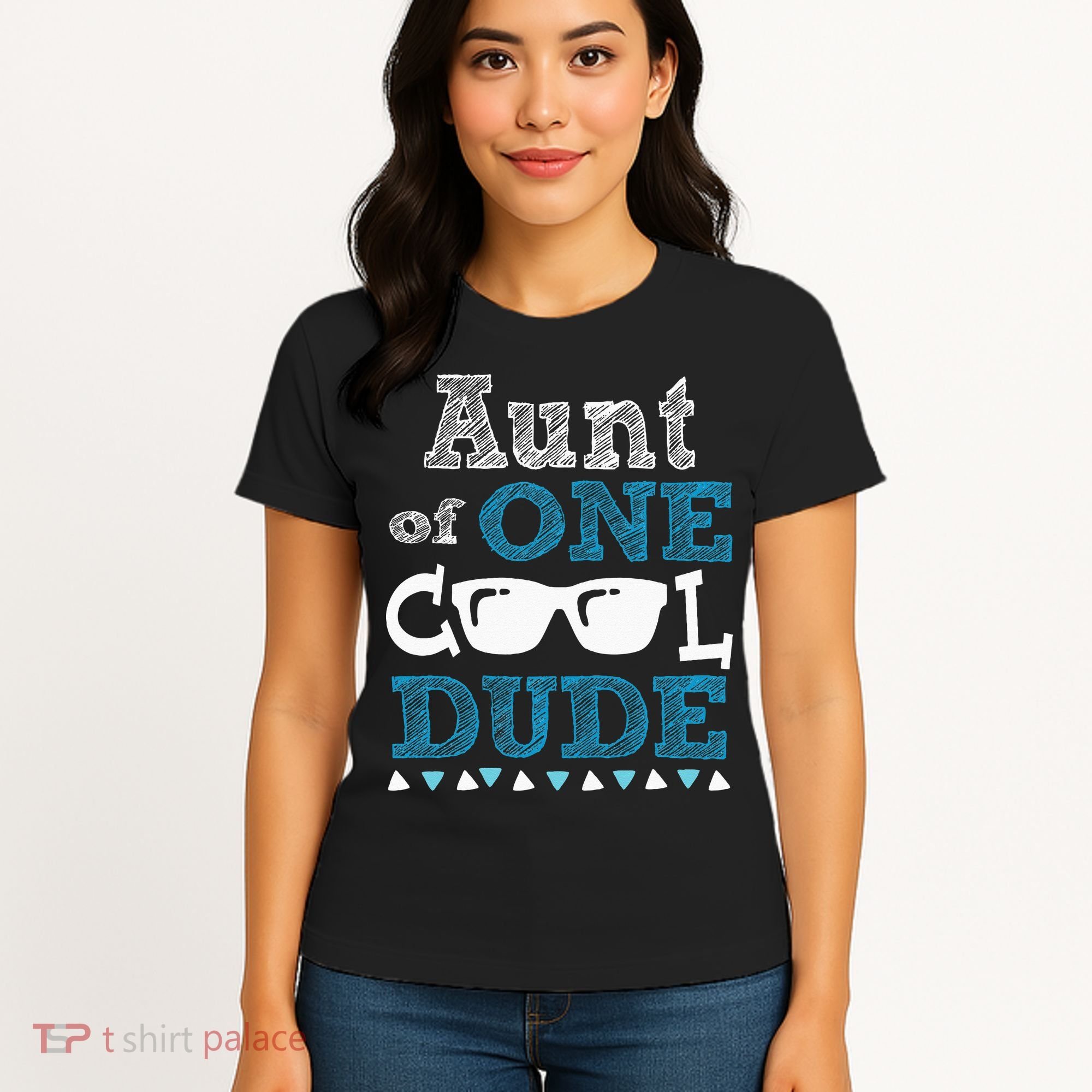 Aunt Of One Cool Dude Funny Birthday Boy Cool Women's T-Shirt