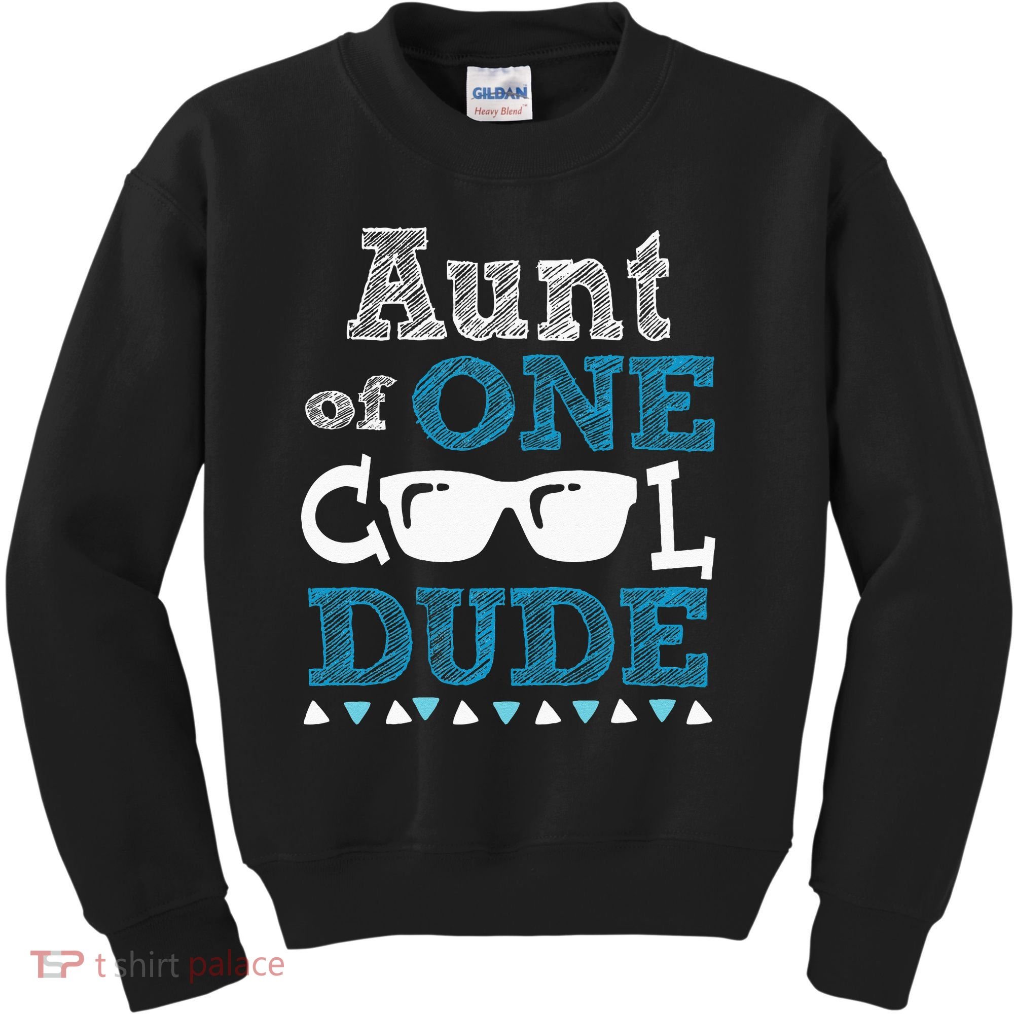 Aunt Of One Cool Dude Funny Birthday Boy Cool Kids Sweatshirt