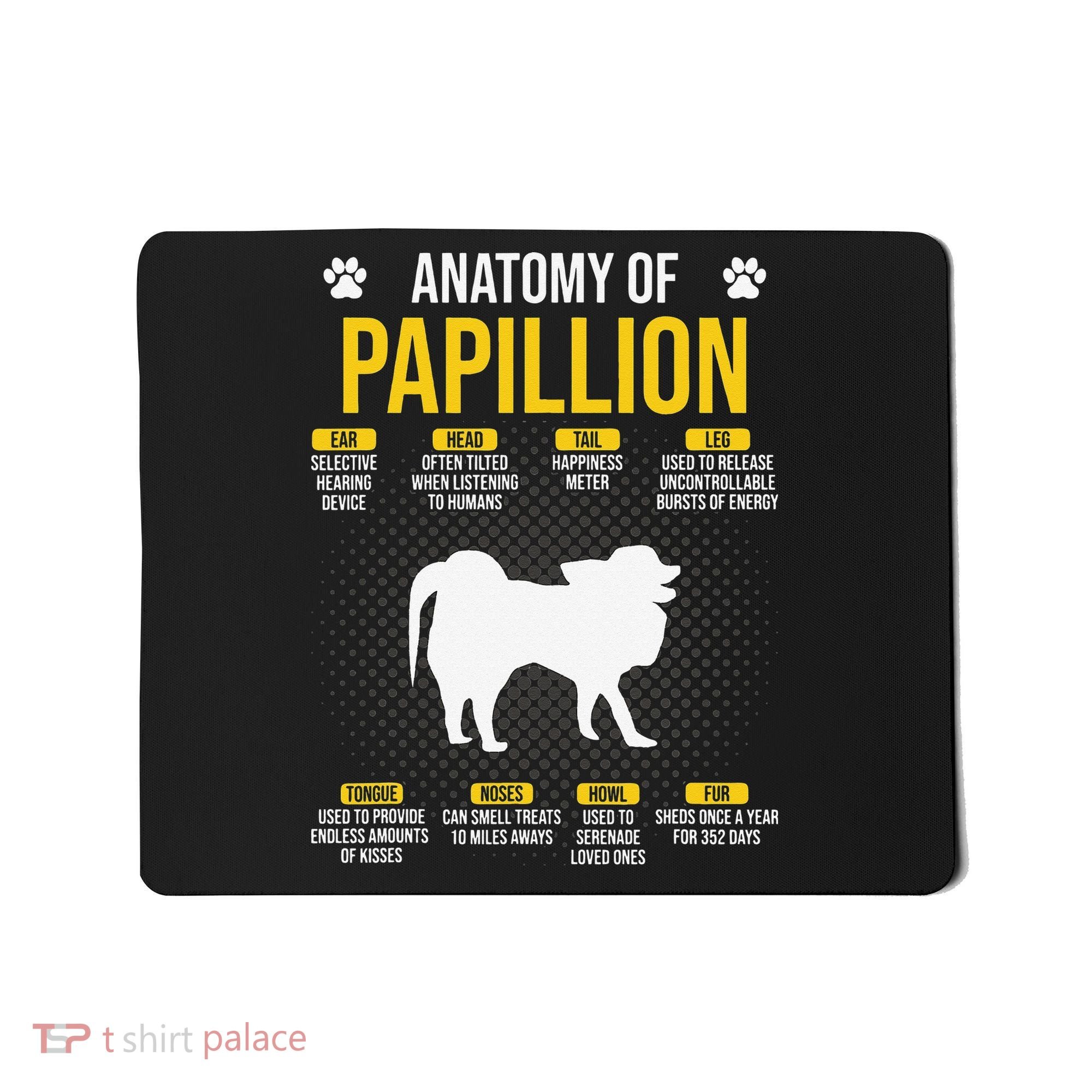 Anatomy Of Papillion Dog Lover Mousepad