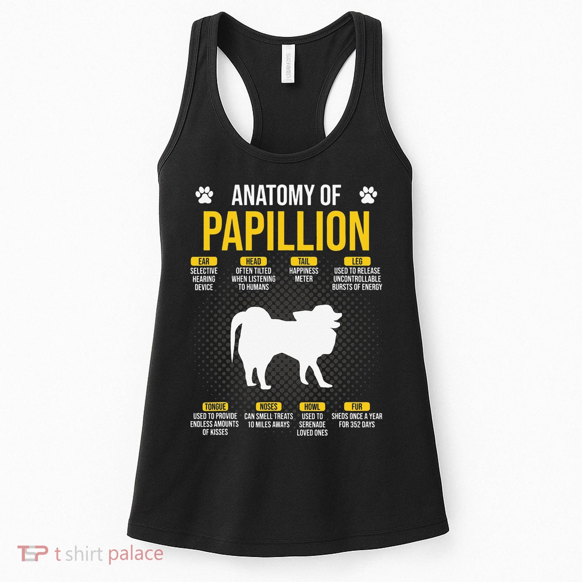 Anatomy Of Papillion Dog Lover Women's Tank Top