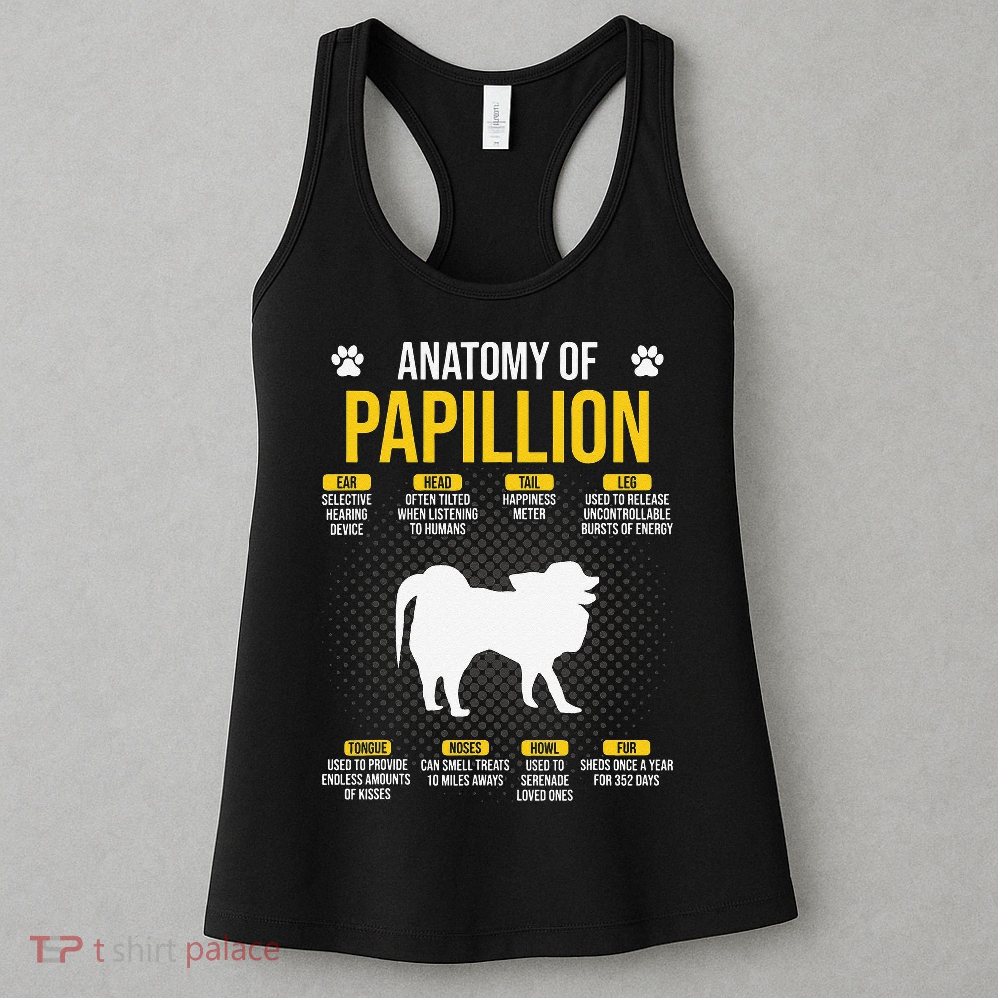 Anatomy Of Papillion Dog Lover Women's Tank Top