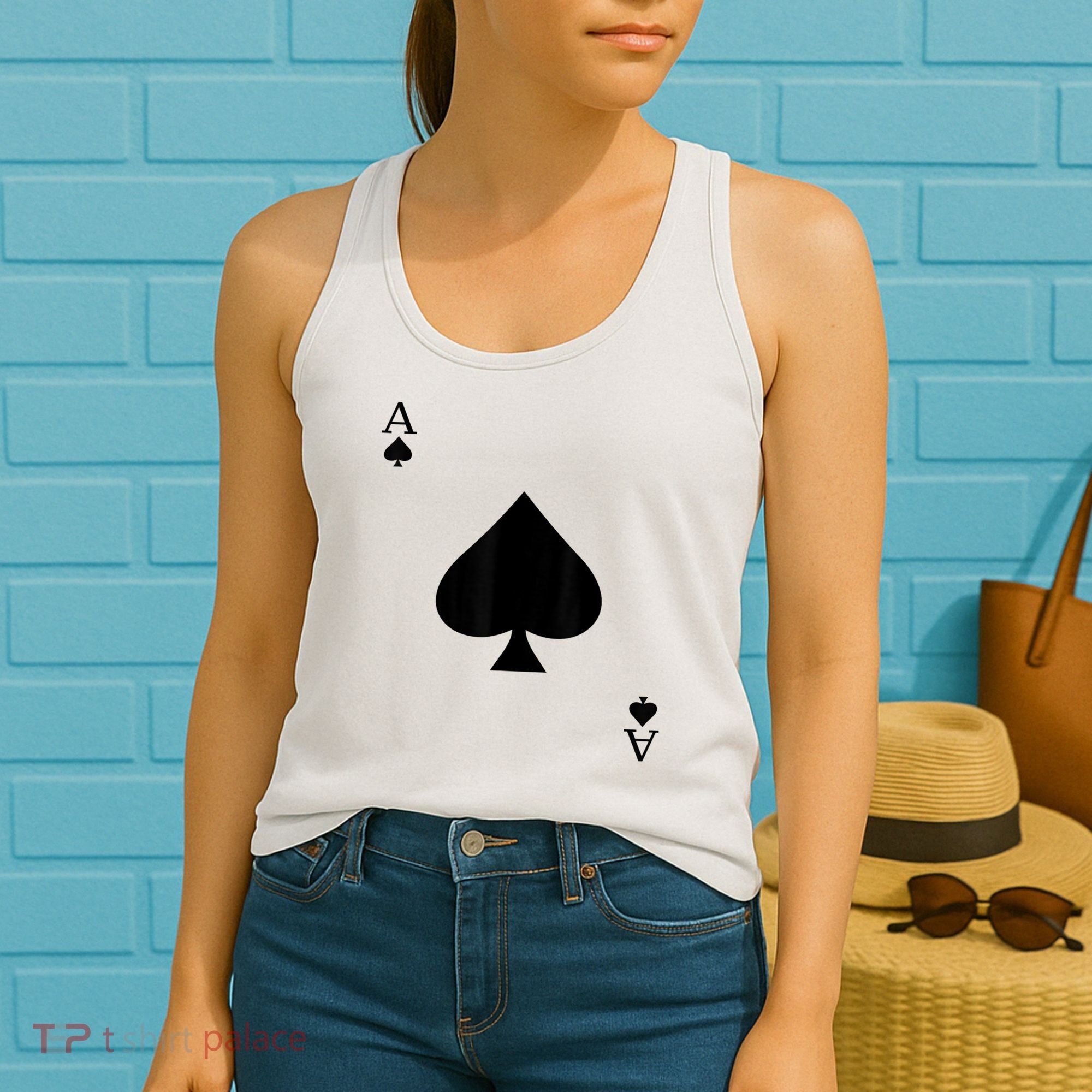 Ace Of Spades Deck Of Cards Halloween Costume Women's Tank Top