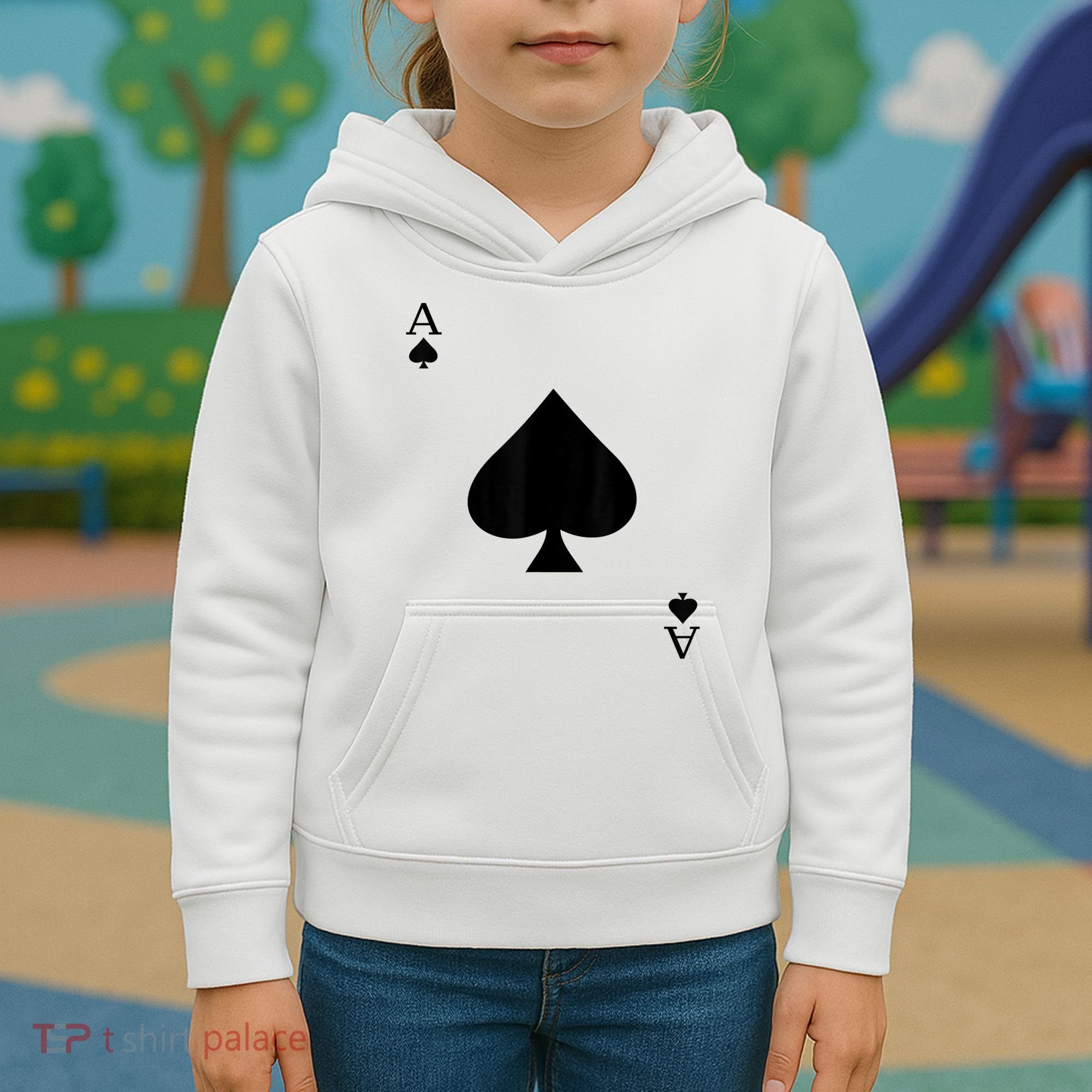 Ace Of Spades Deck Of Cards Halloween Costume Kids Hoodie