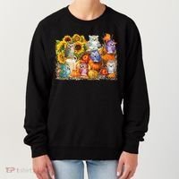 Autumn Owl Sunflower Pumpkin Halloween Costume Women's Sweatshirt thumb 0