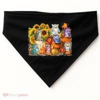 Autumn Owl Sunflower Pumpkin Halloween Costume USA-Made Doggie Bandana thumb 0