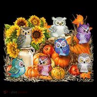 Autumn Owl Sunflower Pumpkin Halloween Costume Coffee Mug thumb 5