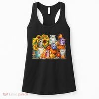 Autumn Owl Sunflower Pumpkin Halloween Costume Women's Tank Top thumb 0